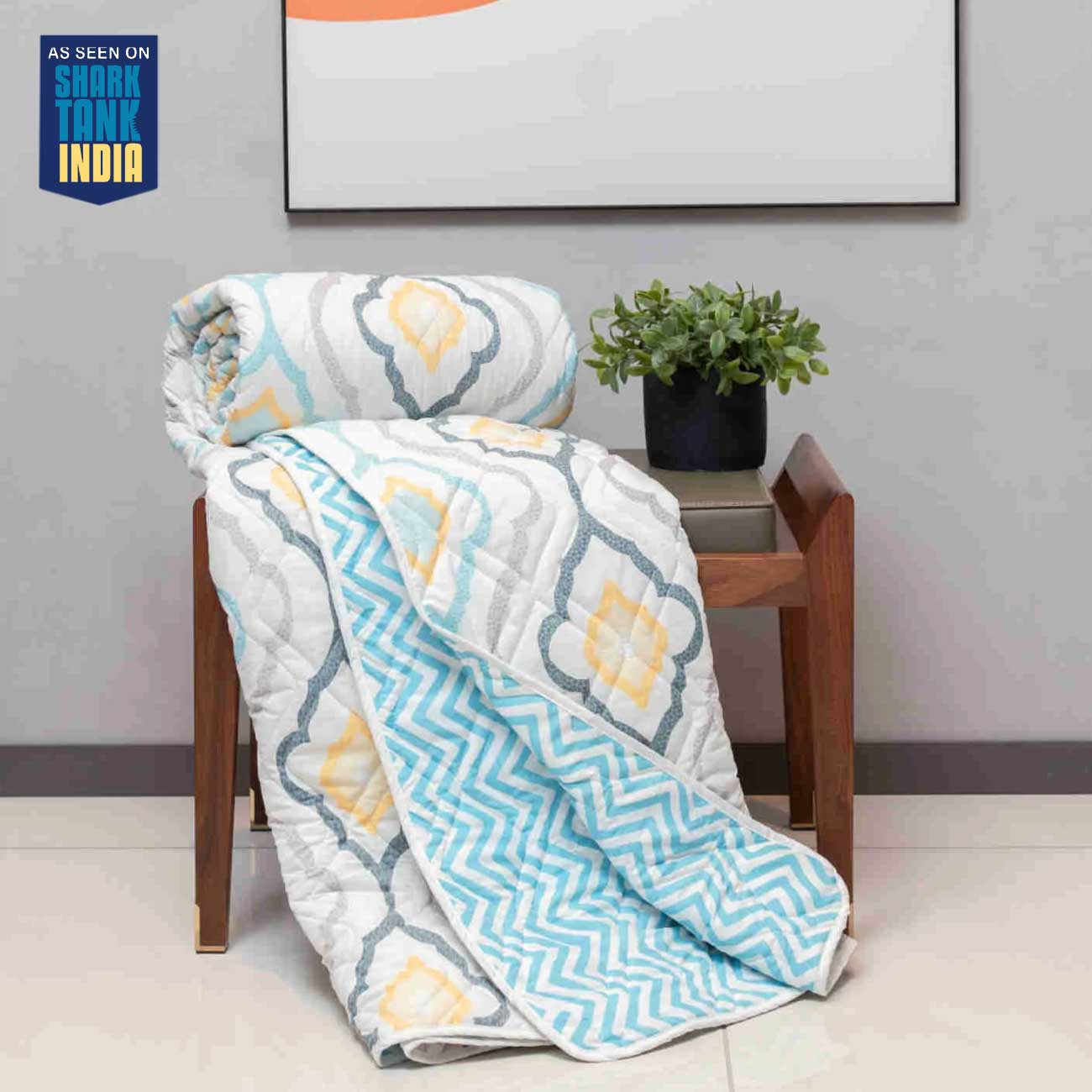 Microfiber 120 GSM AC Blanket, all season Quilt, Reversible Use 3