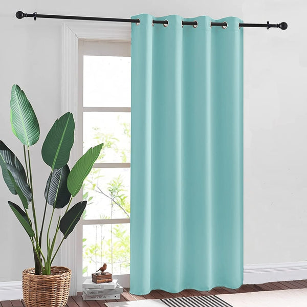 Aqua blue deals curtains